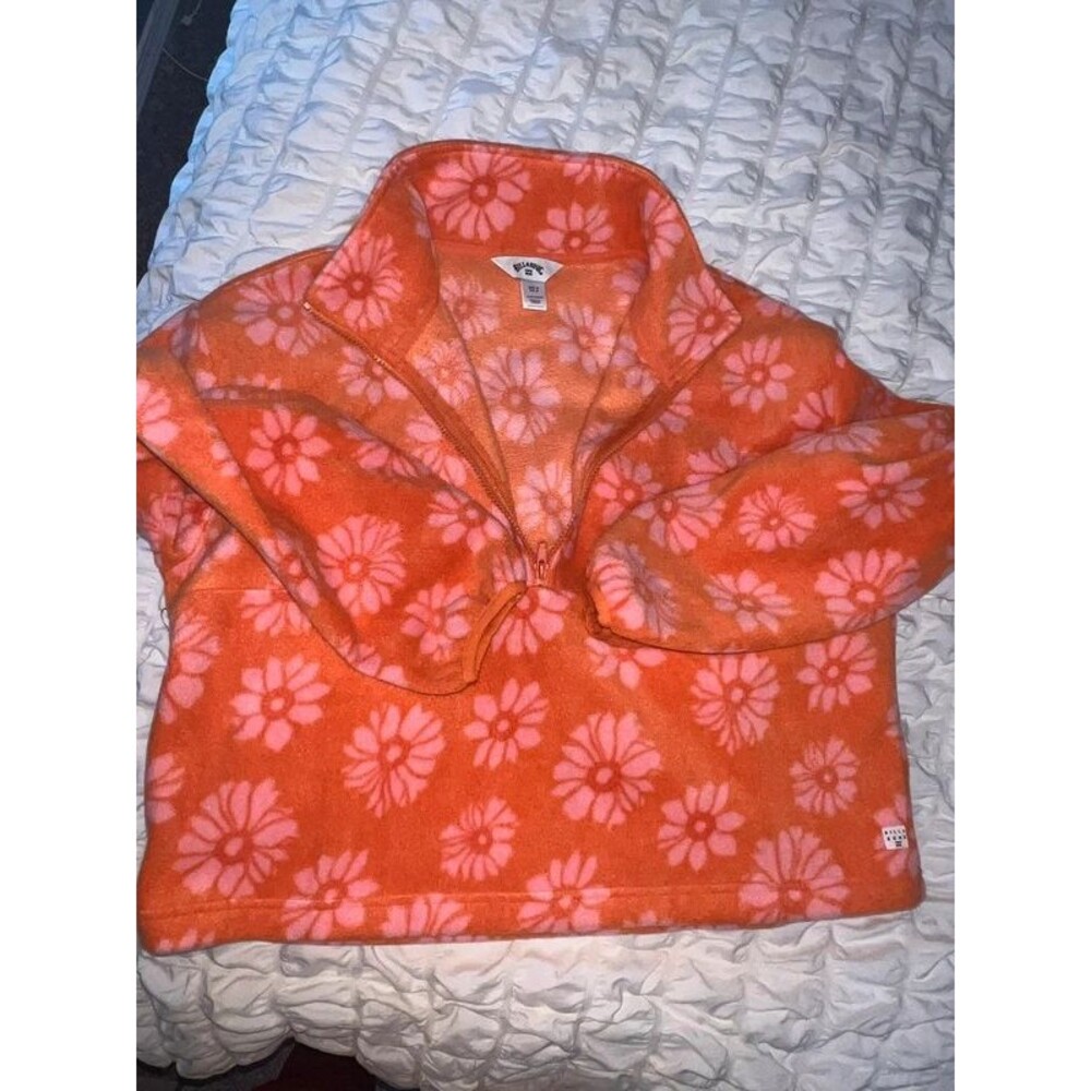 Billabong flower half zip fleece